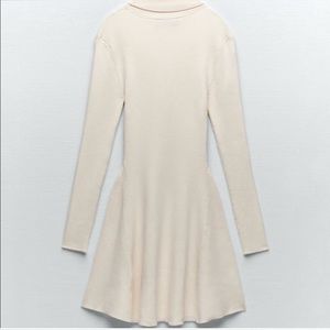 Zara ribbed turtleneck midi dress